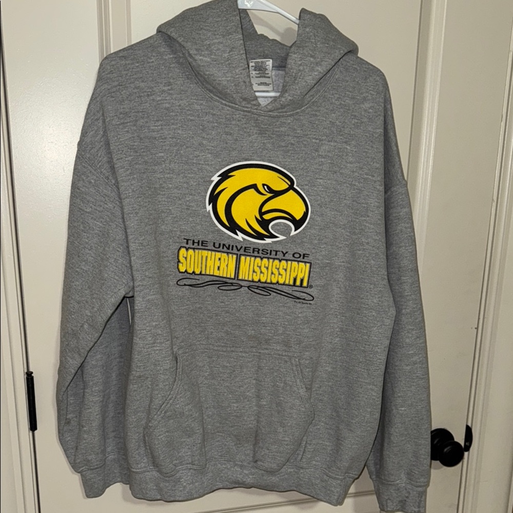 Gildan Gray and Yellow Sweatshirts & Hoodies